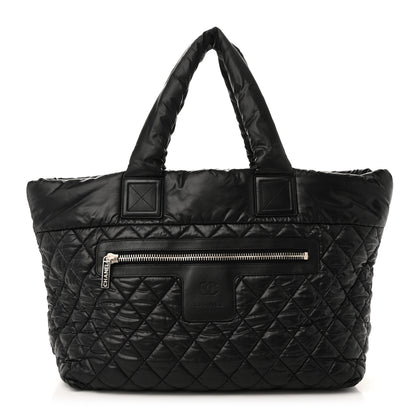 Chanel Nylon Quilted Large Coco Cocoon Tote Black 1 of 10