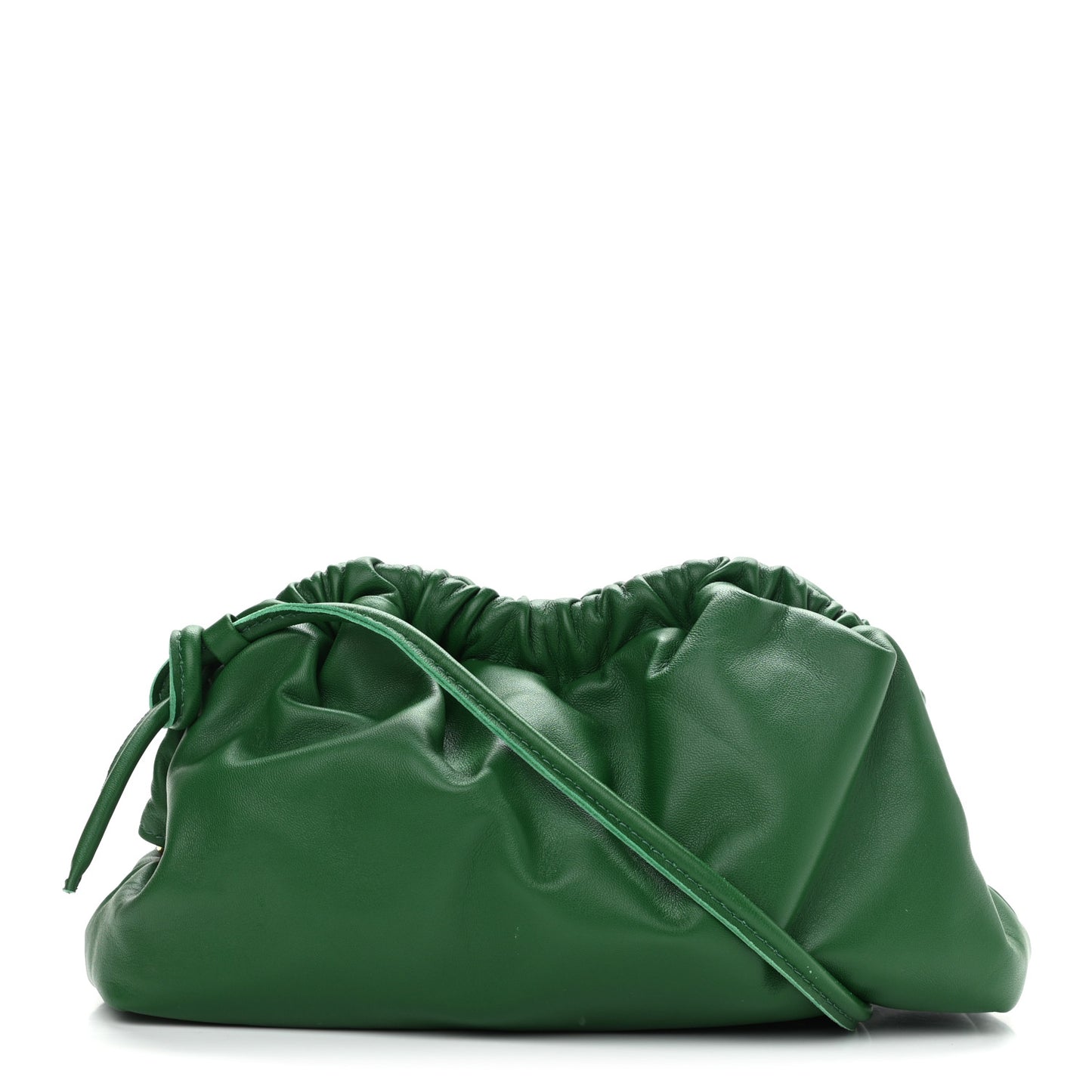 Lambskin Mini Cloud Clutch Green