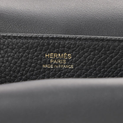 Hermes Taurillon Clemence Halzan 25 Black 8 of 13