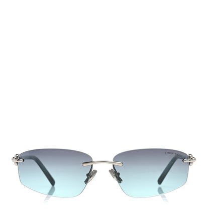 Tiffany Metal HardWear Sunglasses TF3114 Silver Azure Gradient Grey 2 of 8