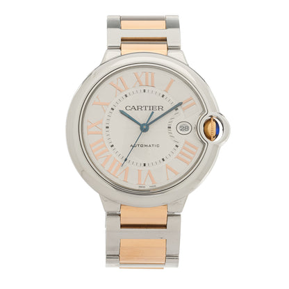 Cartier Stainless Steel 18K Pink Gold 42mm Ballon Bleu De Cartier Automatic Watch 1 of 5