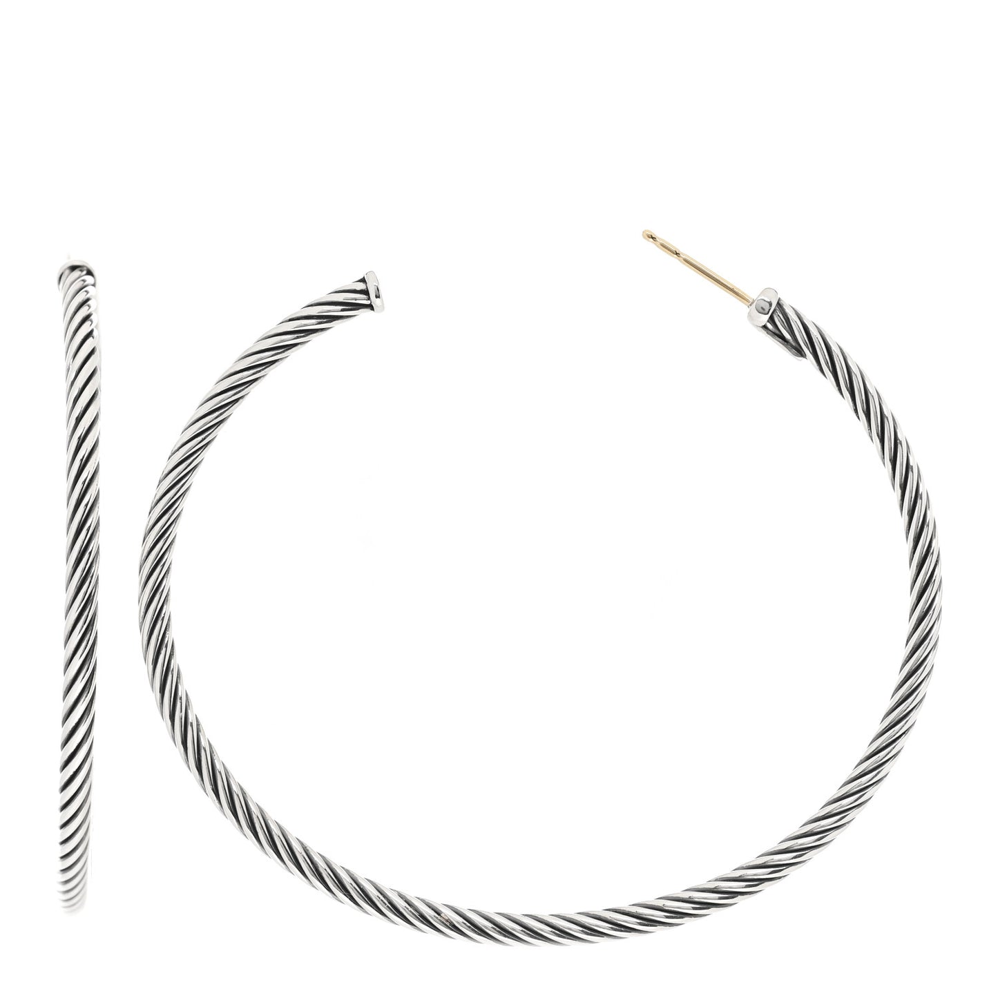 Sterling Silver Medium Cable Classics Hoop Earrings