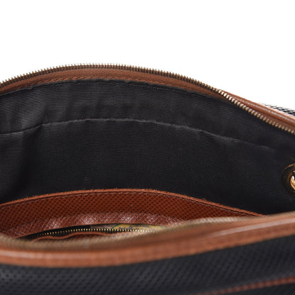 Bottega Veneta Rubberized Canvas Braided Handle Bag Navy 9 of 11