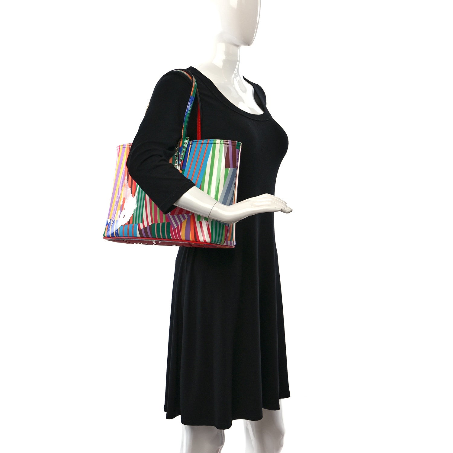 Christian Louboutin Patent Calfskin Small Cabata Tote Multicolor 2 of 10