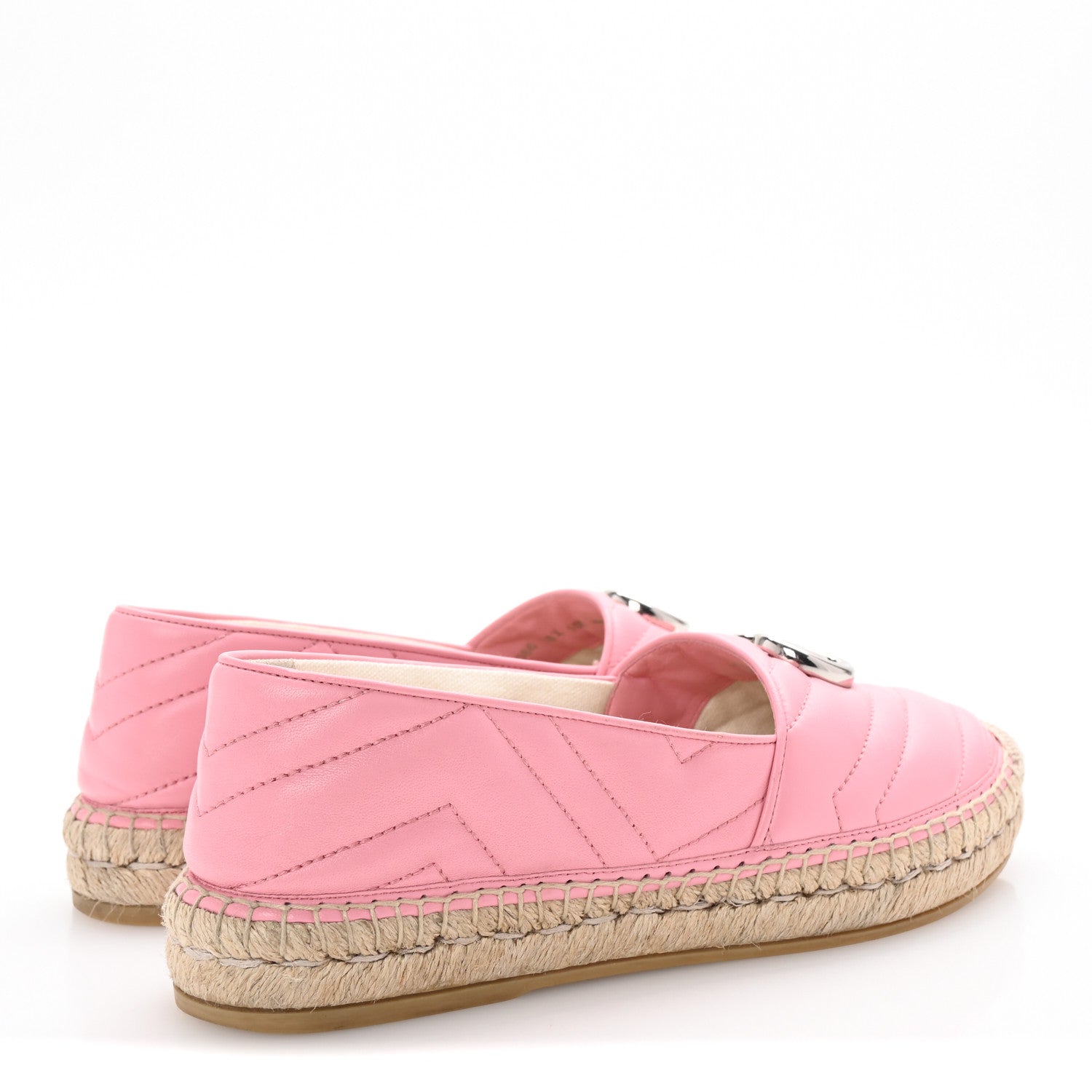 Gucci Nappa Matelasse GG Marmont Espadrilles 38.5 Wild Rose 5 of 10