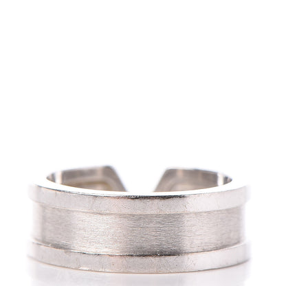 Cartier 18K White Gold Diamond 6.5mm Logo De Ring 49 4.75 4 of 8