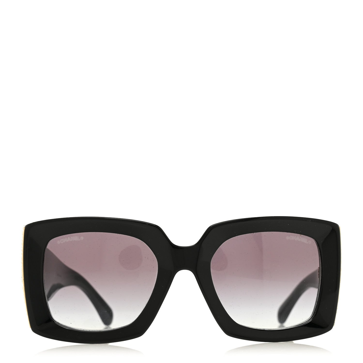 Chanel Acetate Rectangle Sunglasses 5435-A Black 2 of 8