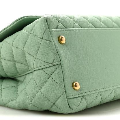 Chanel Caviar Quilted Small Coco Chain Handle Flap Light Green 9 of 12