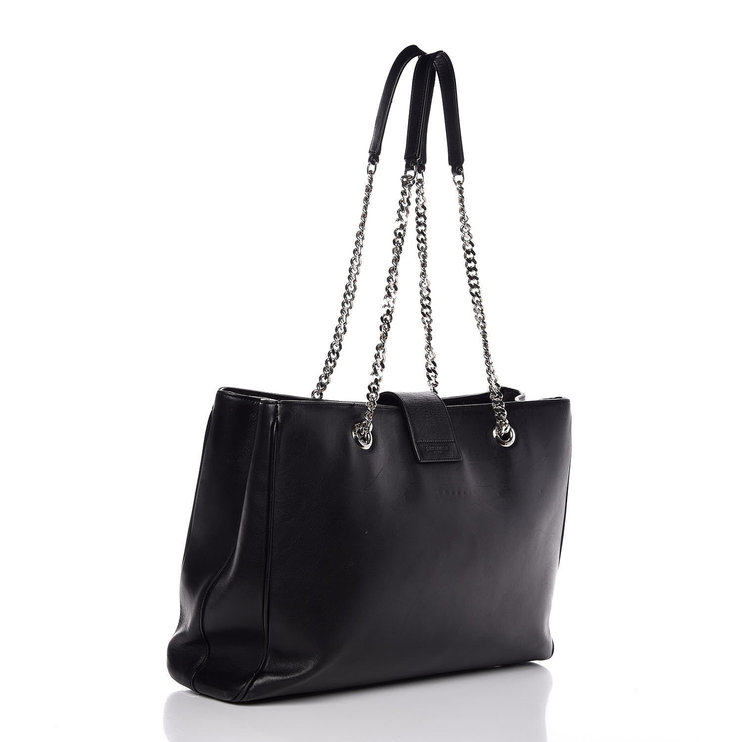 Saint Laurent Calfskin Classic Monogram Shopping Bag Black 3 of 12