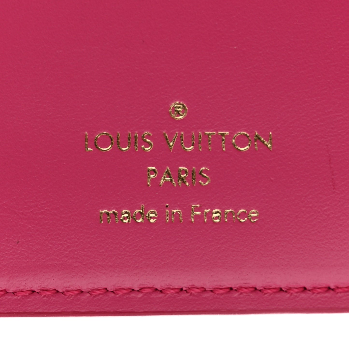 Calfskin Nanogram Embossed Lou Wallet Rose