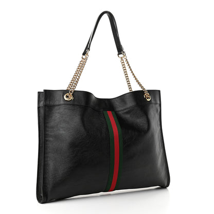 Gucci Calfskin Large Rajah Chain Tote Black 4 of 11