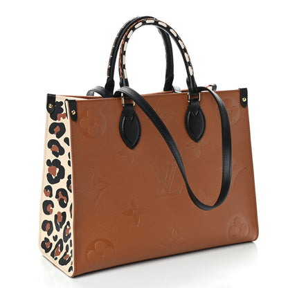Louis Vuitton Empreinte Monogram Giant Wild At Heart Onthego MM Caramel 3 of 8