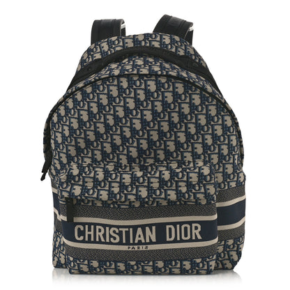 Christian Dior Oblique Diortravel Backpack Blue 1 of 9
