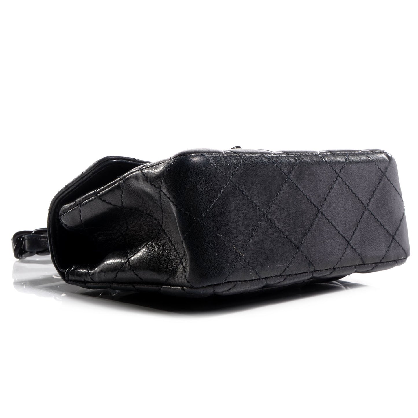 Lambskin Mini Square Flap Black