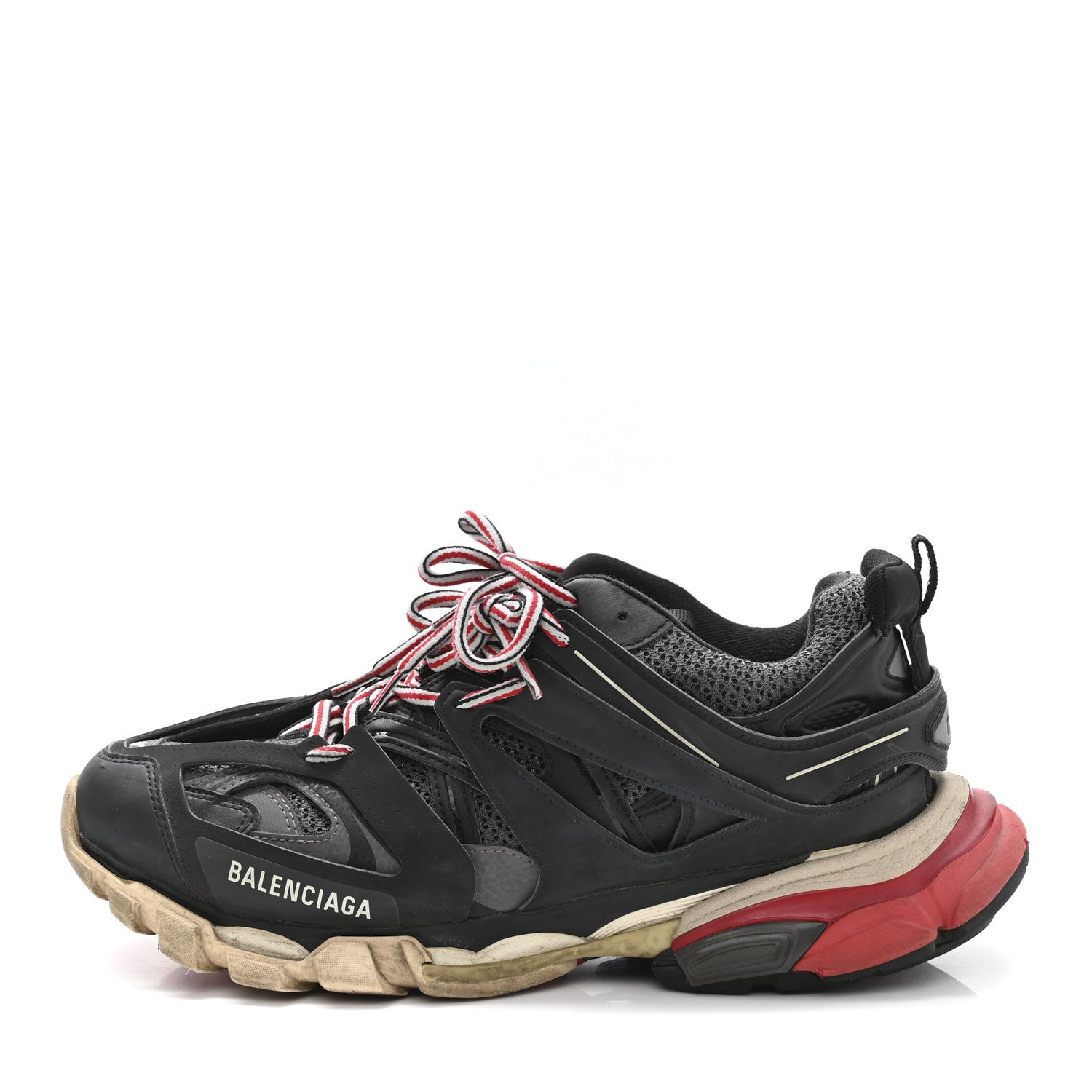 Balenciaga Mesh Nylon Mens Track Sneakers 42 Gris Black 1860211