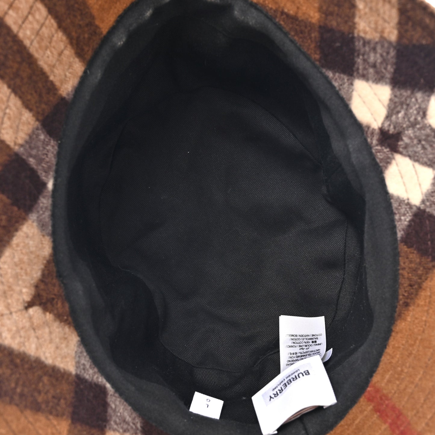 Wool Check Bucket Hat L