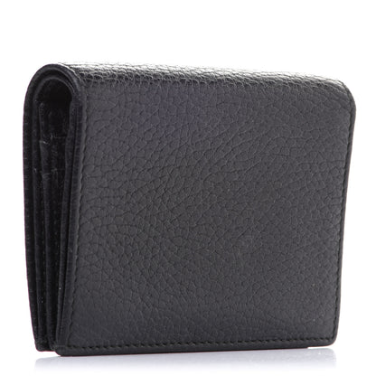 Gucci Pebbled Calfskin GG Marmont Card Case Black 3 of 8