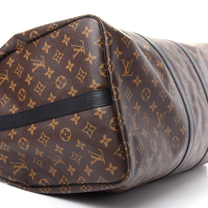 Louis Vuitton Monogram Macassar Keepall Bandouliere 55 5 of 9