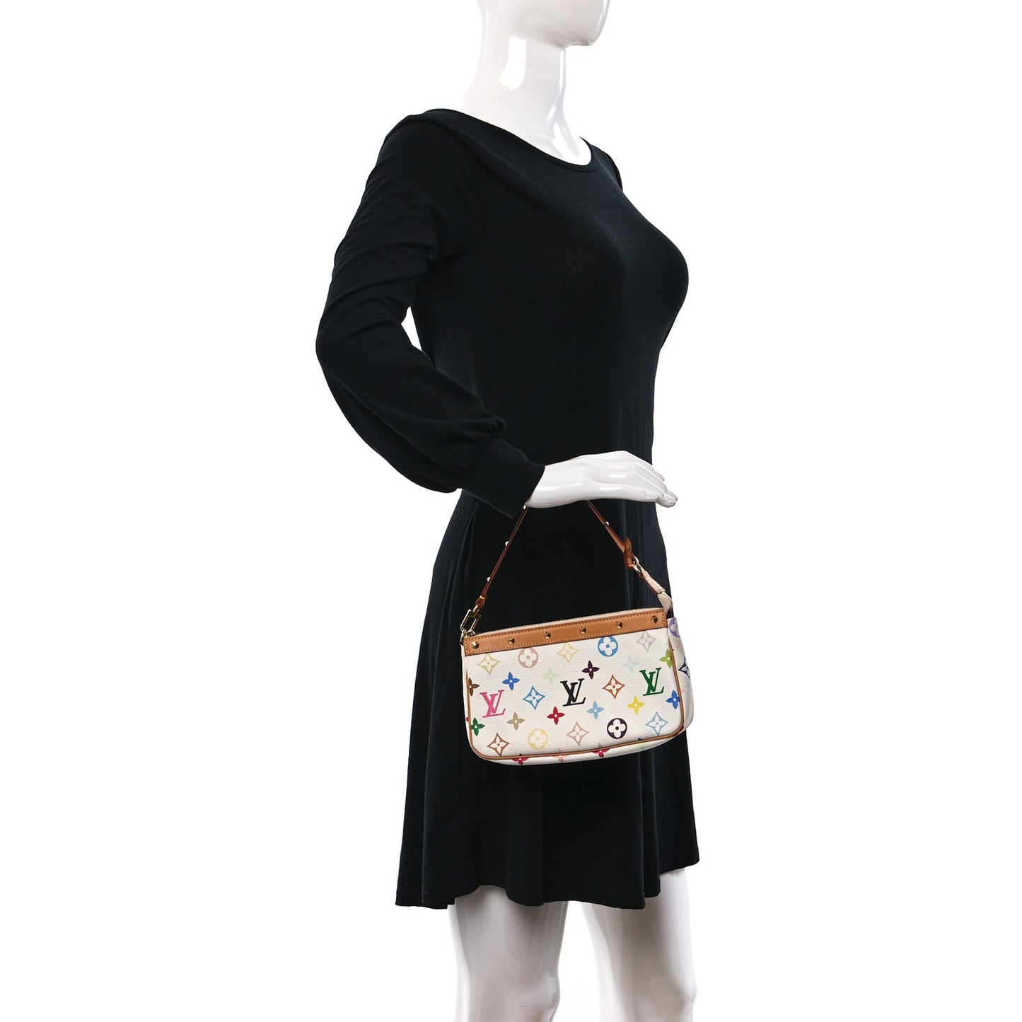 Monogram Multicolor Pochette Accessories White