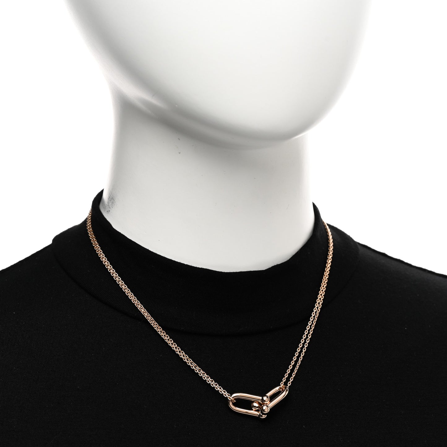 18K Rose Gold HardWear Double Link Pendant Necklace
