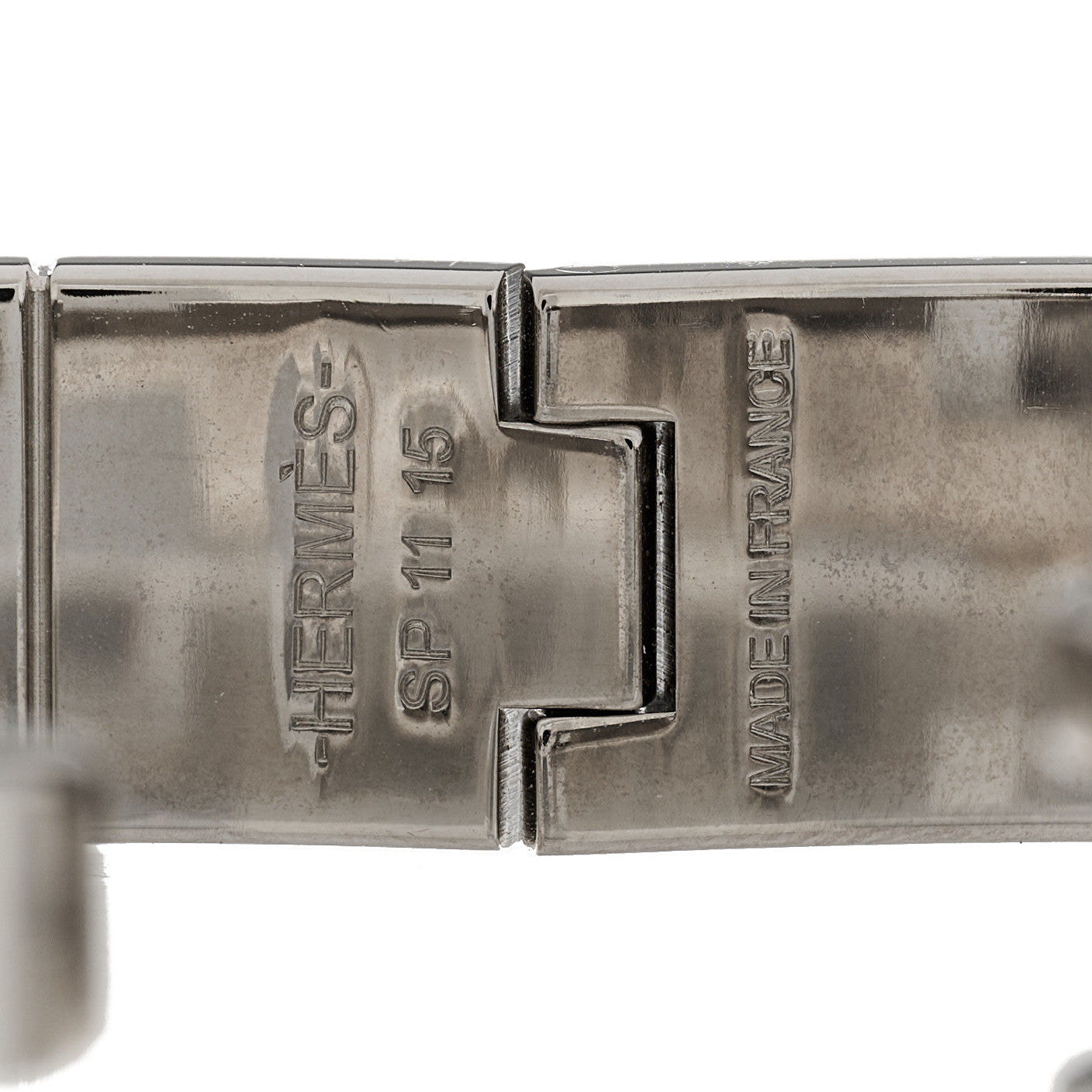 Enamel Printed Narrow Balades Equestres Positif Negatif Hinged Bracelet S