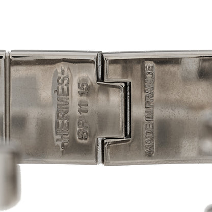 Hermes Enamel Printed Narrow Balades Equestres Positif Negatif Hinged Bracelet S 4 of 4