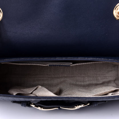 Gucci Soft Microguccissima Medium Emily Chain Shoulder Bag Blue 3 of 5