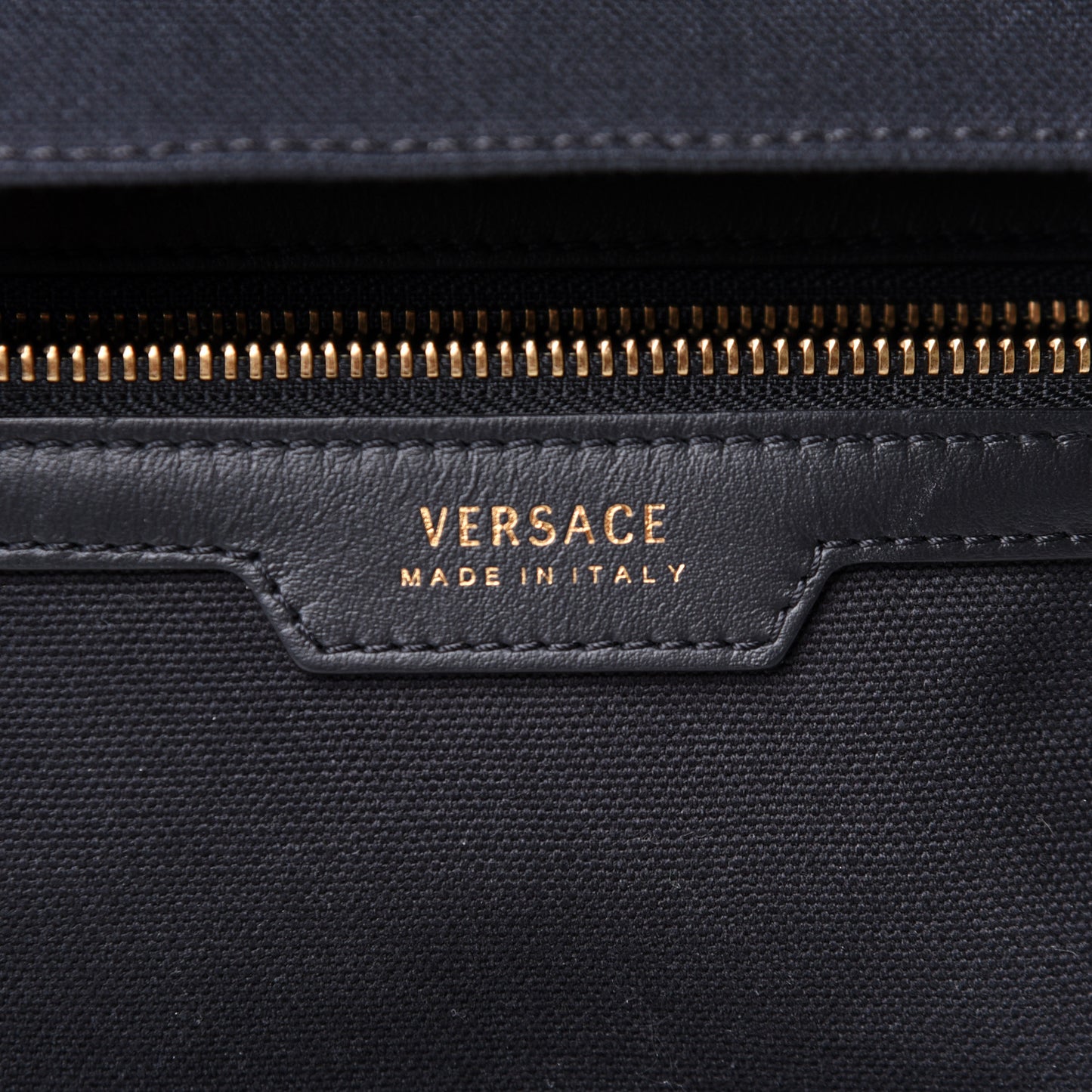 Canvas Suppler Calfskin Cabas GV Signature Tote Black