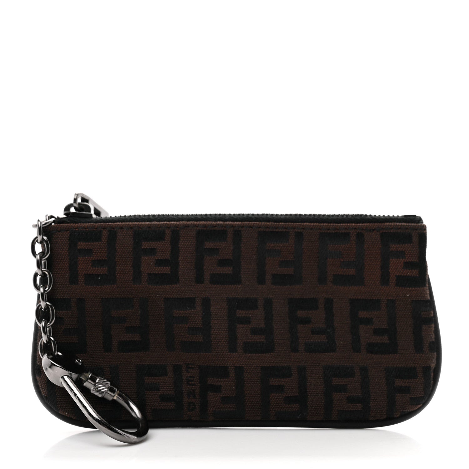 Fendi Zucchino Spalmati Forever Coin Pouch Key Case Nocciola 1 of 6