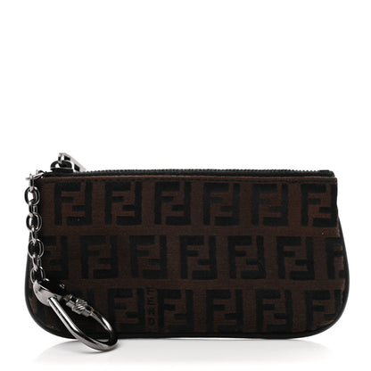 Fendi Zucchino Spalmati Forever Coin Pouch Key Case Nocciola 1 of 6
