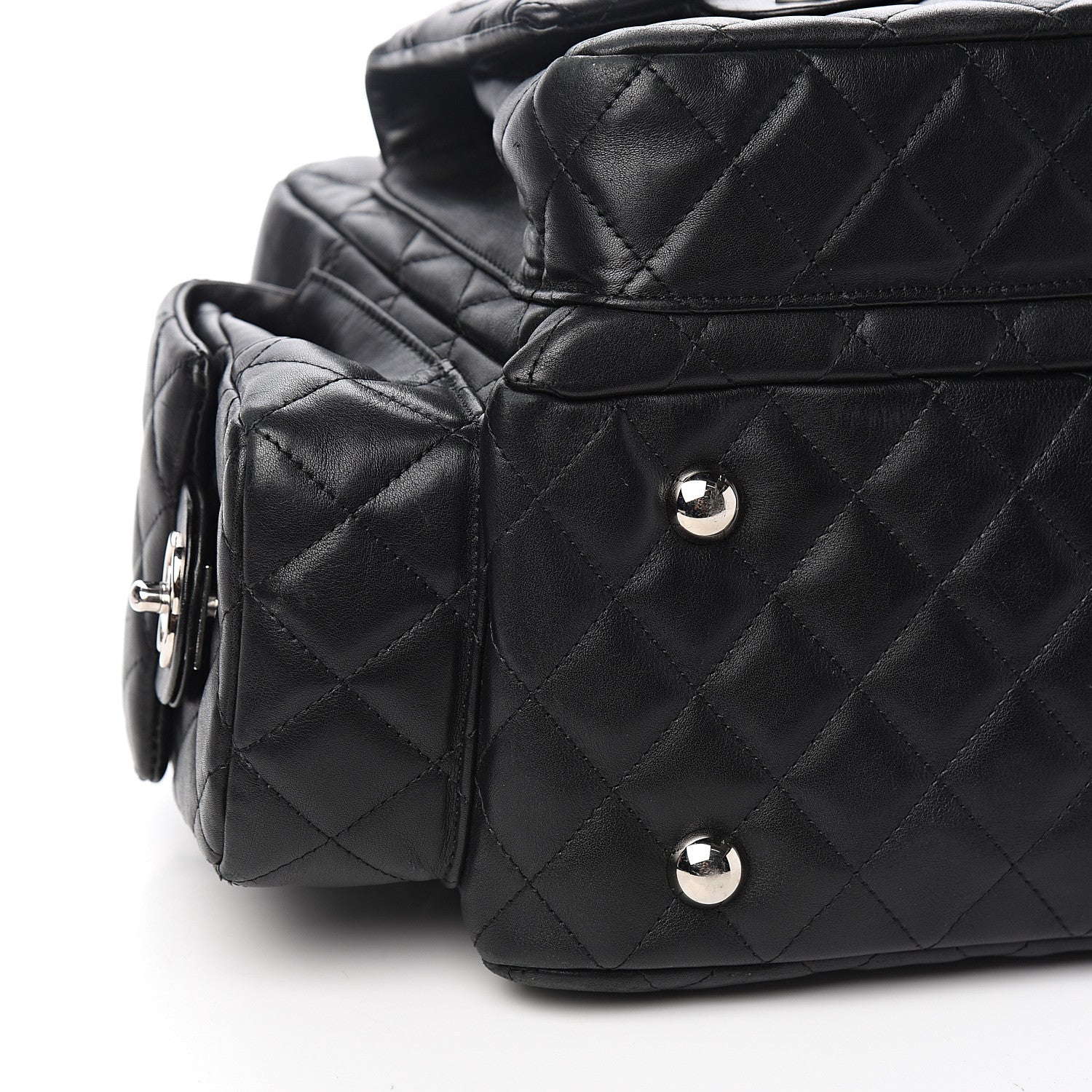 Chanel Calfskin Quilted Large Cambon Multipocket Reporter Black 7 of 13