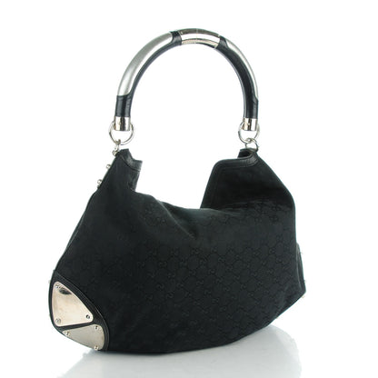 Gucci Monogram Large Indy Top Handle Bag Black 3 of 13