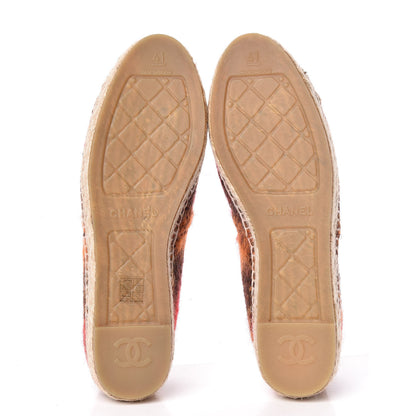 Chanel Tweed CC Espadrilles 41 Brown Pink 5 of 10
