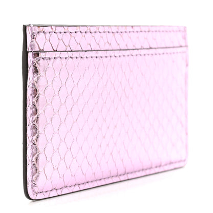 Louis Vuitton Metallic Snakeskin Card Holder Pink 3 of 7