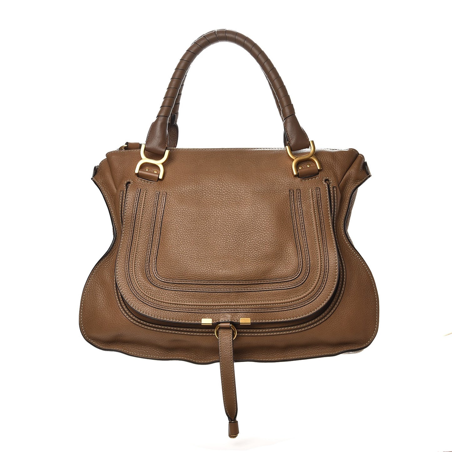 Calfskin Large Marcie Satchel Nut