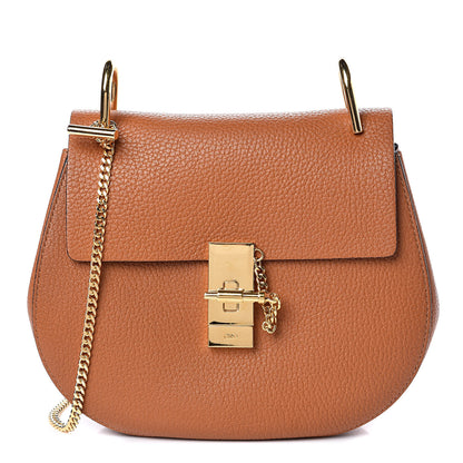 Chloe Grained Lambskin Drew Shoulder Bag Caramel 1 of 9
