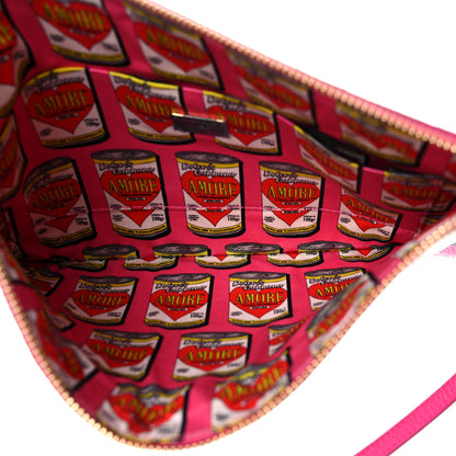 Dolce & Gabbana Calfskin Amore Soup Can Print Crossbody Clutch Multicolor 5 of 9