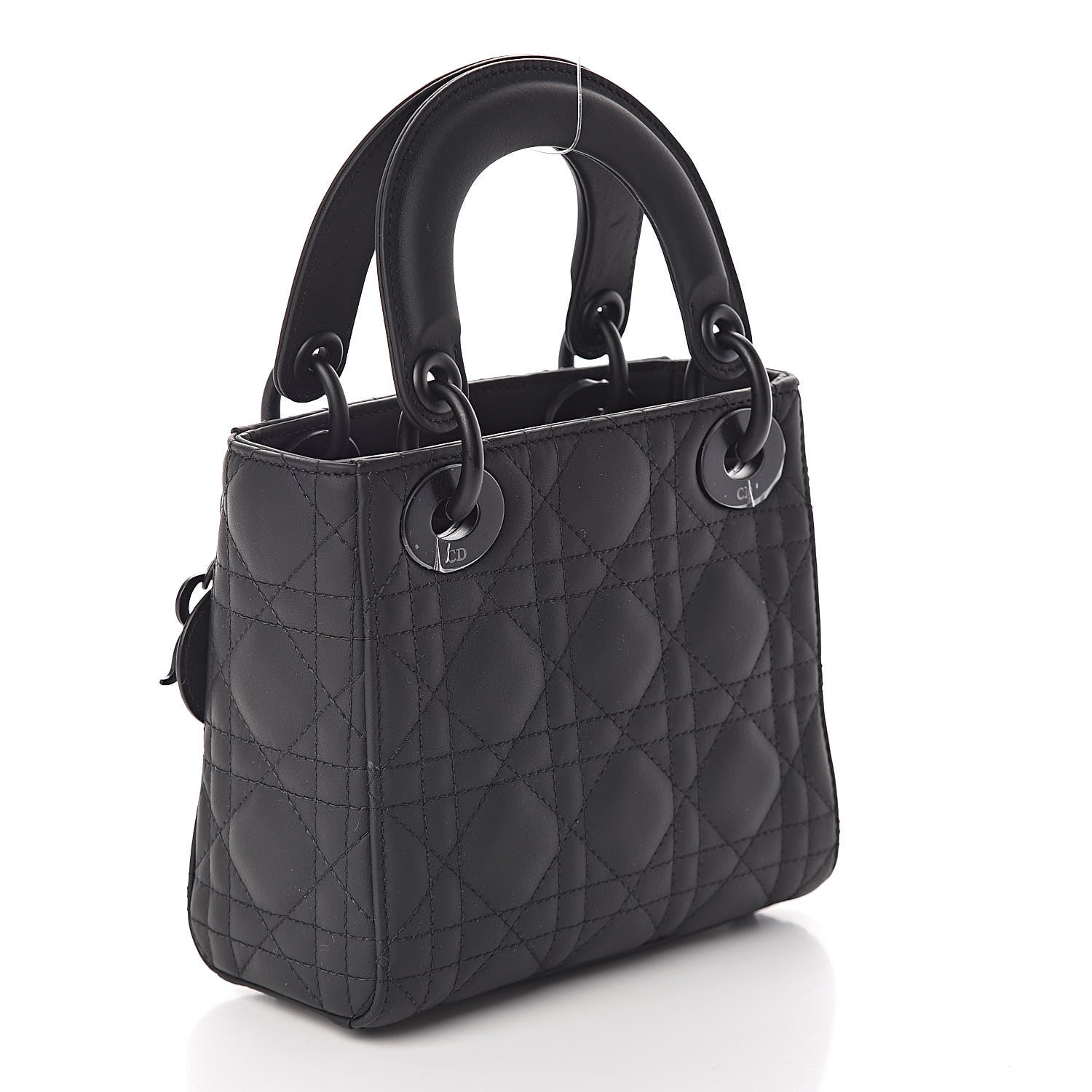 Christian Dior Ultra Matte Calfskin Cannage Mini Lady Dior Black 3 of 9