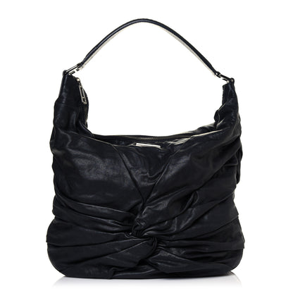 Burberry Lambskin Maggie Soft Knot Hobo Black 1 of 13