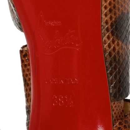 Christian Louboutin Karung Cachottiere 100 Peep Toe Booties 38.5 Brown 7 of 7