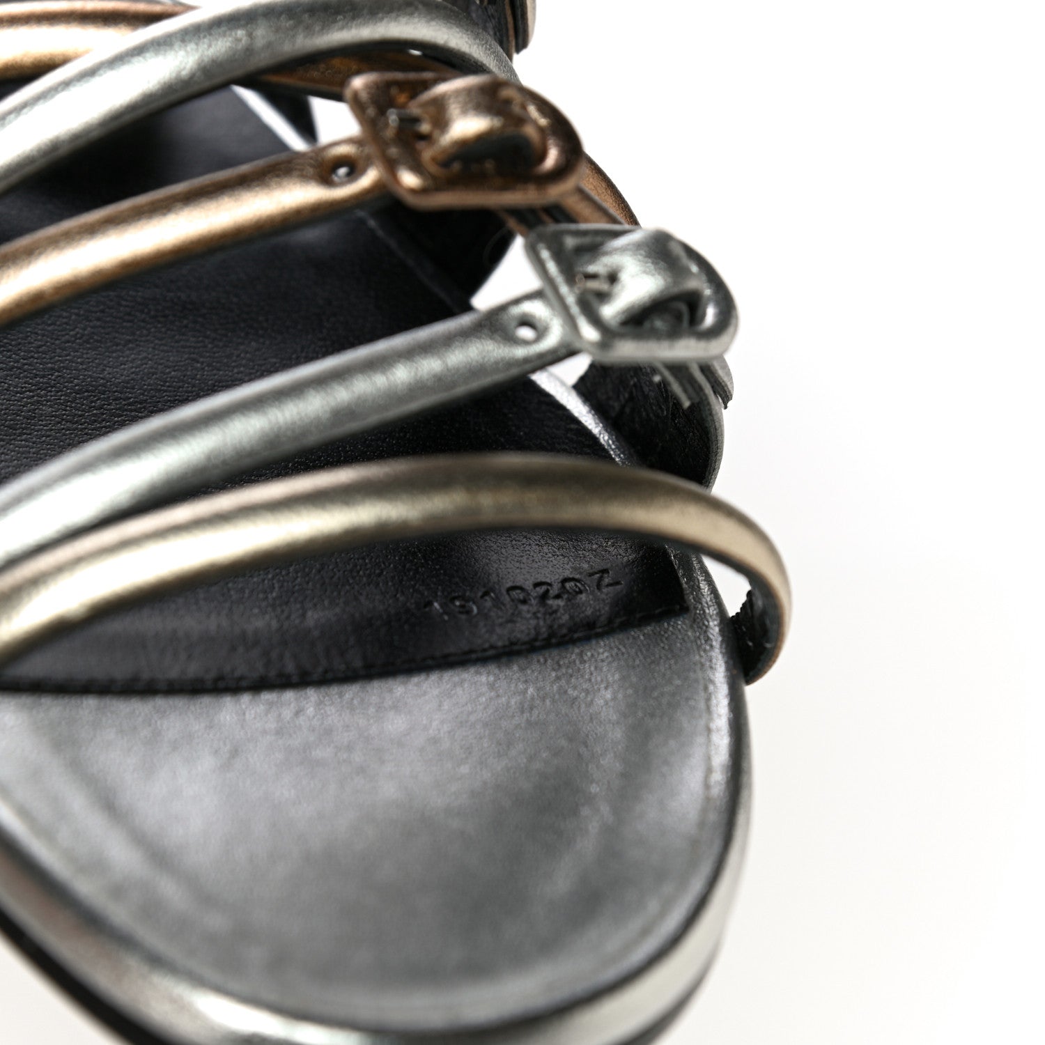 Hermes Metallic Nappa Buckles Sandals 36 Argent 11 of 16
