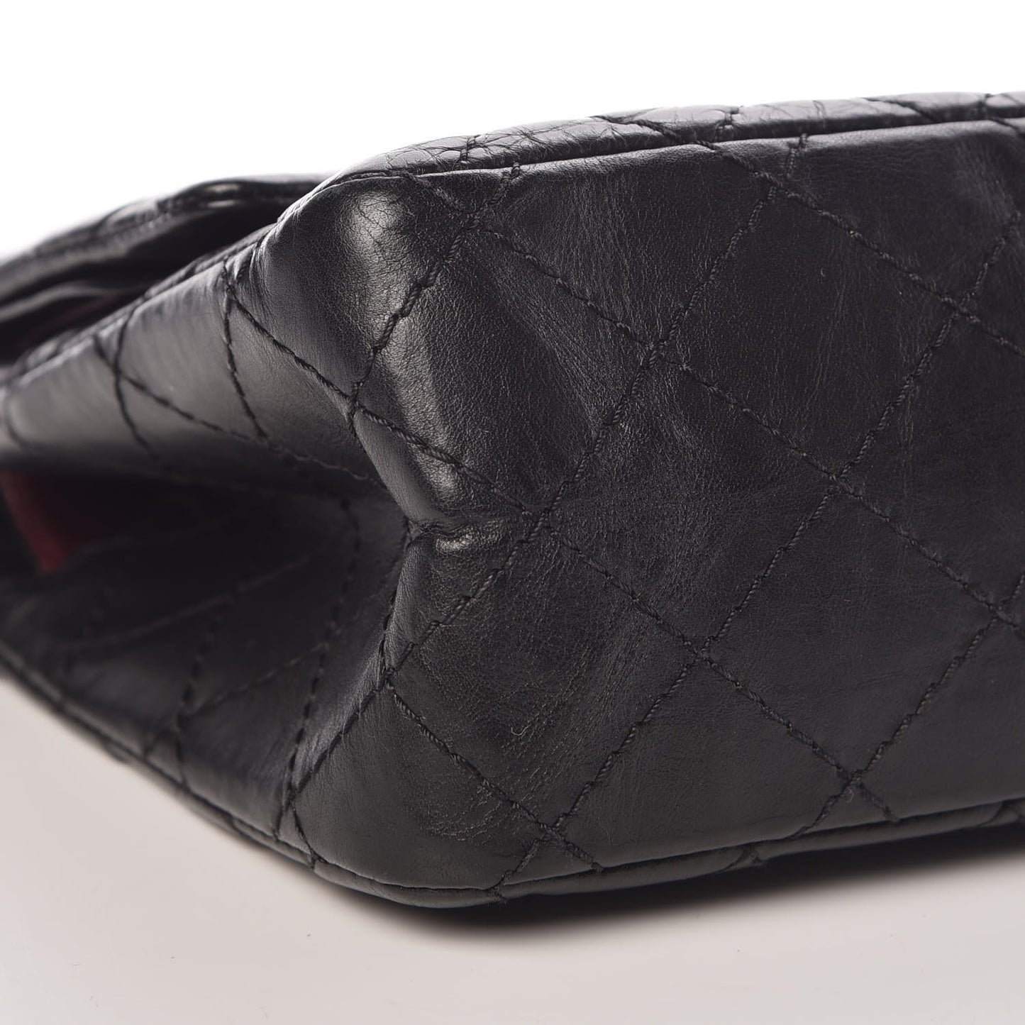 Aged Calfskin Quilted 2.55 Reissue 225 Flap Black