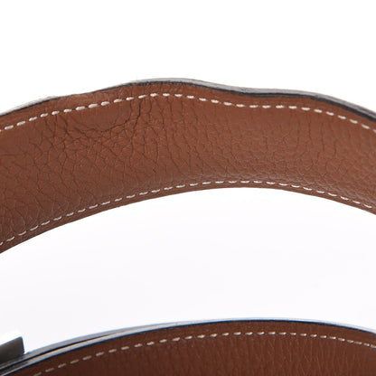 Hermes Box Togo 32mm H Belt 95 Black Gold 7 of 7