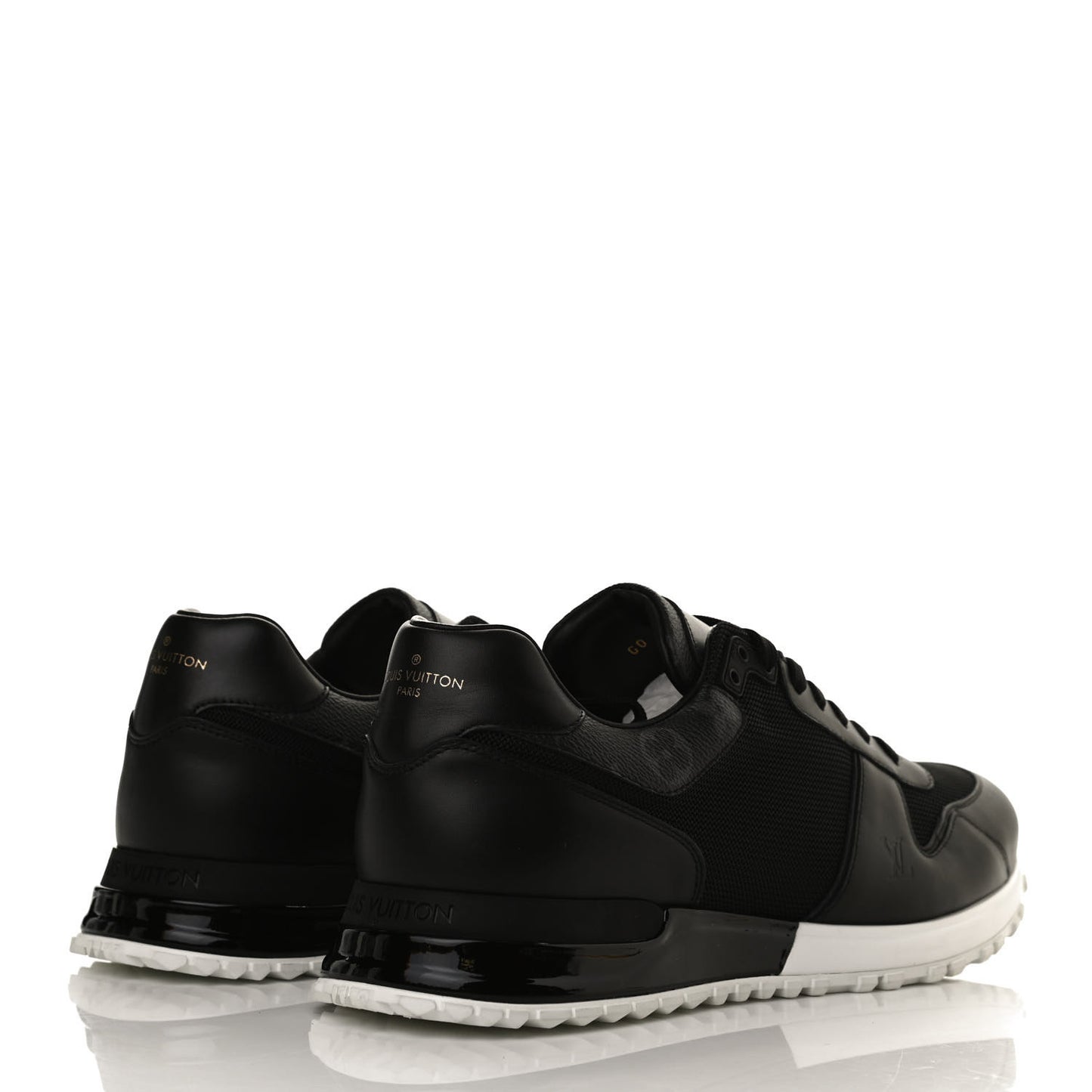 Calfskin Monogram Run Away Sneakers 9.5 Black