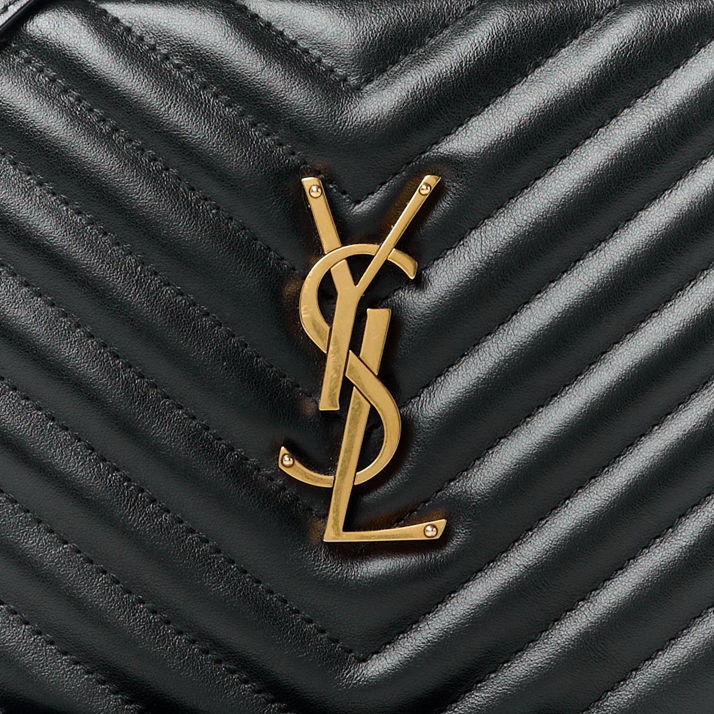 Calfskin Matelasse Monogram Lou Camera Bag Black