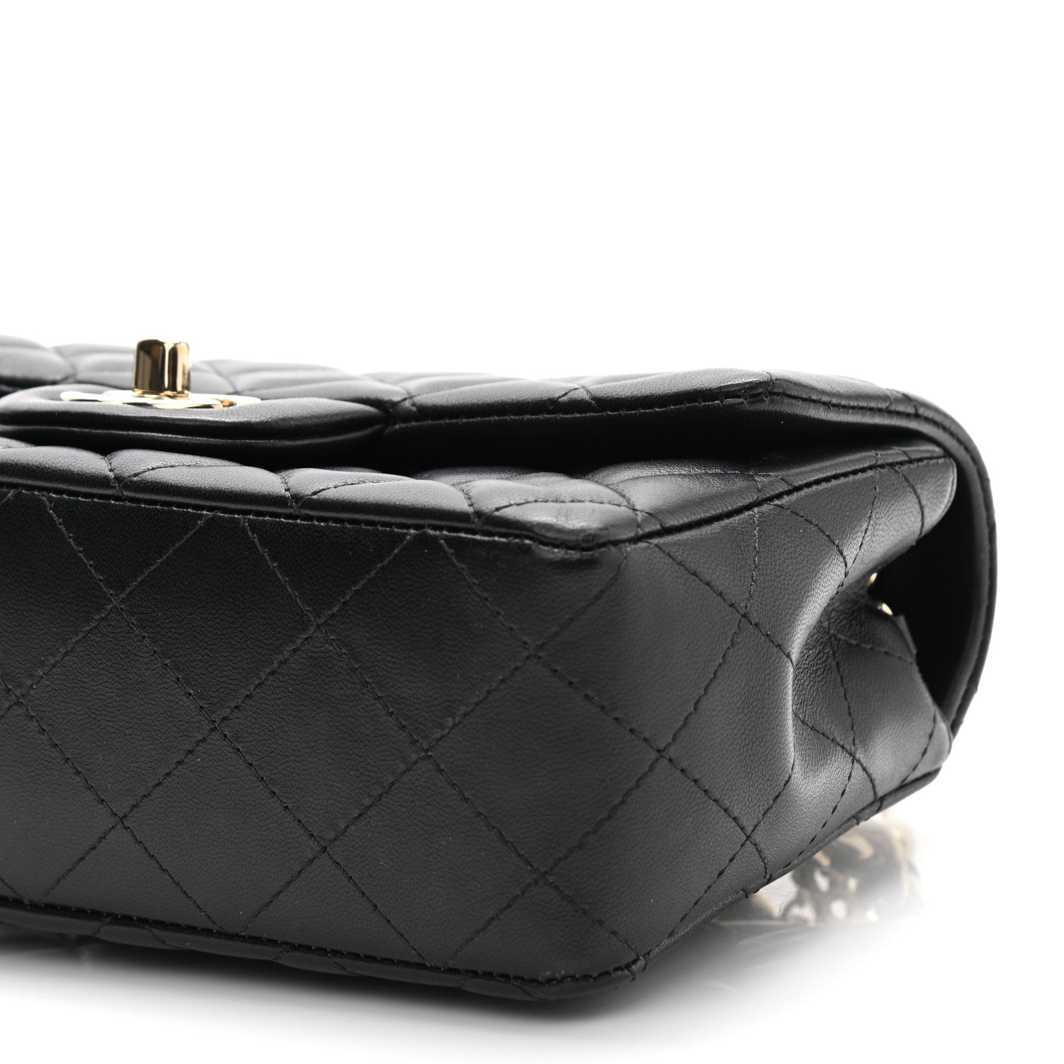 Chanel Lambskin Quilted Mini Coco Charms Rectangular Flap Black 10 of 13