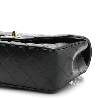 Chanel Lambskin Quilted Mini Coco Charms Rectangular Flap Black 10 of 13