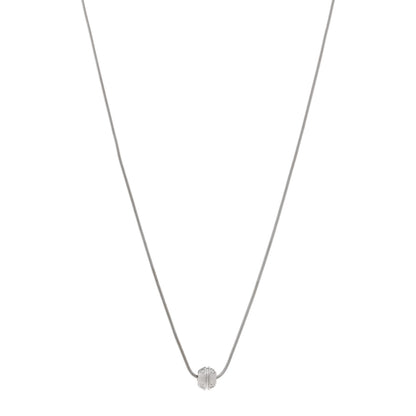 Tiffany 18K White Gold Diamond Streamerica Barrel Necklace 1 of 4
