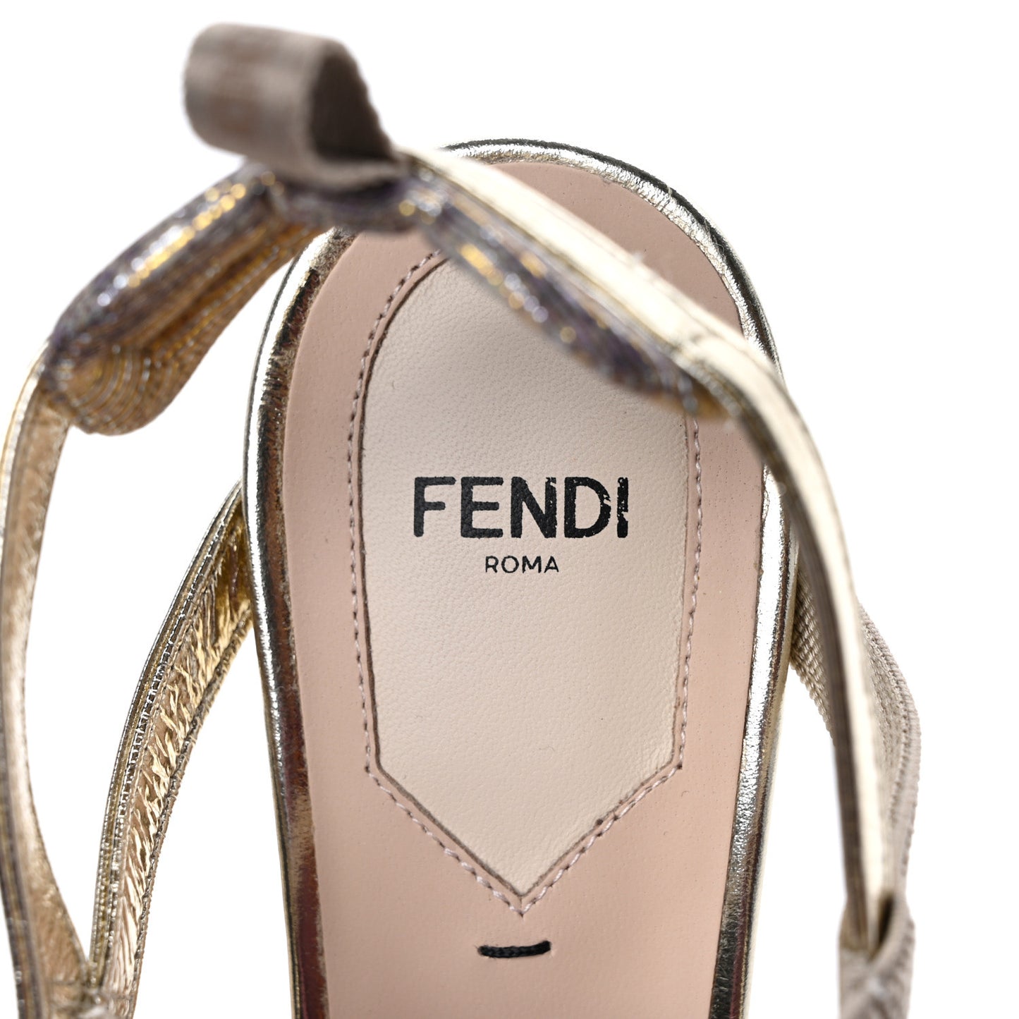 Laminated Fabric Nappa Colibri Lite 85mm Slingback Pumps 39 Gold Platino