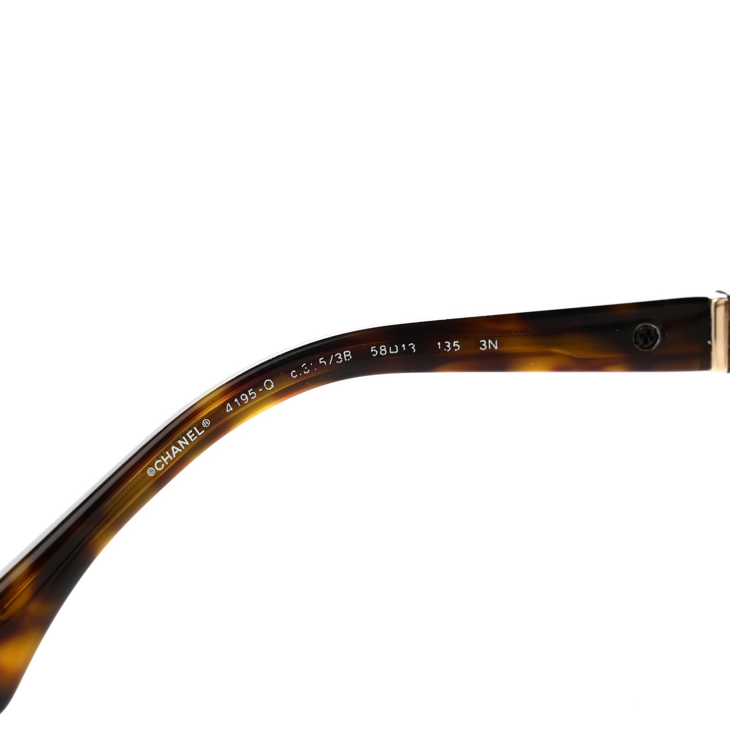 Chanel Lambskin Quilted CC Aviator Sunglasses 4195-Q Brown Gold 5 of 6